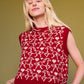 Gallop Jaquard Vest in Red