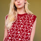 Gallop Jaquard Vest in Red