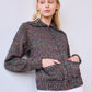 Goldie Zip Cardigan in Black Multi Lurex