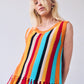 Naia Stripe Fringe Tanktop, Multicolor