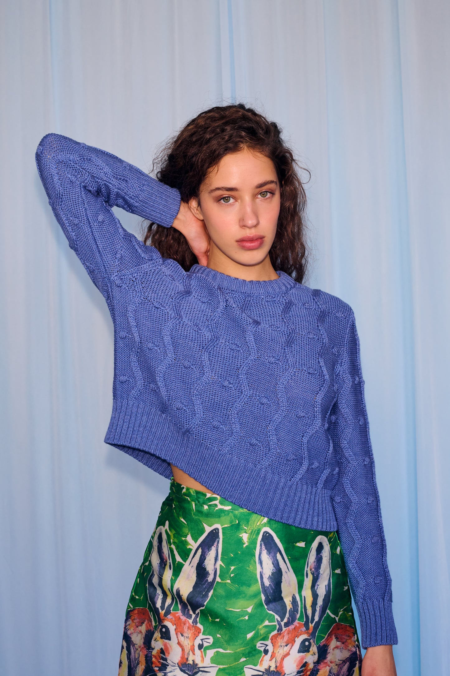 Bubble Sweater in Blue Marl