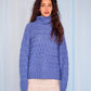 Cable Sweater in Blue Marl