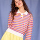 Mismatch Polo Sweater in Multicolor