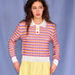 Mismatch Polo Sweater in Multicolor