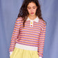 Mismatch Polo Sweater in Multicolor