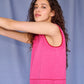 Lara Vest in Pink & Red
