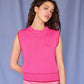 Lara Vest in Pink & Red