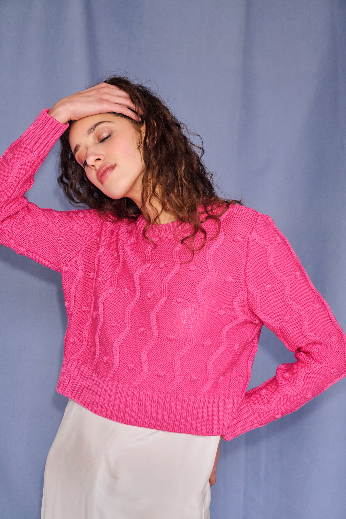 Bubble Sweater in Pink