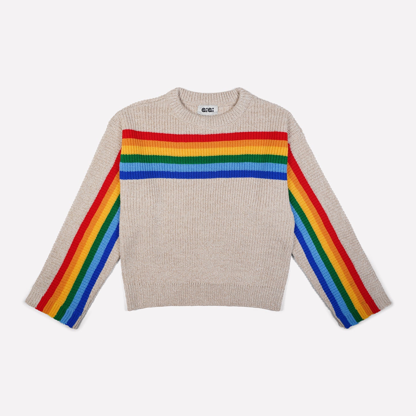 Rainbow Sweater in Beige Marl