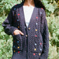 Wild Flower Cardi in Navy