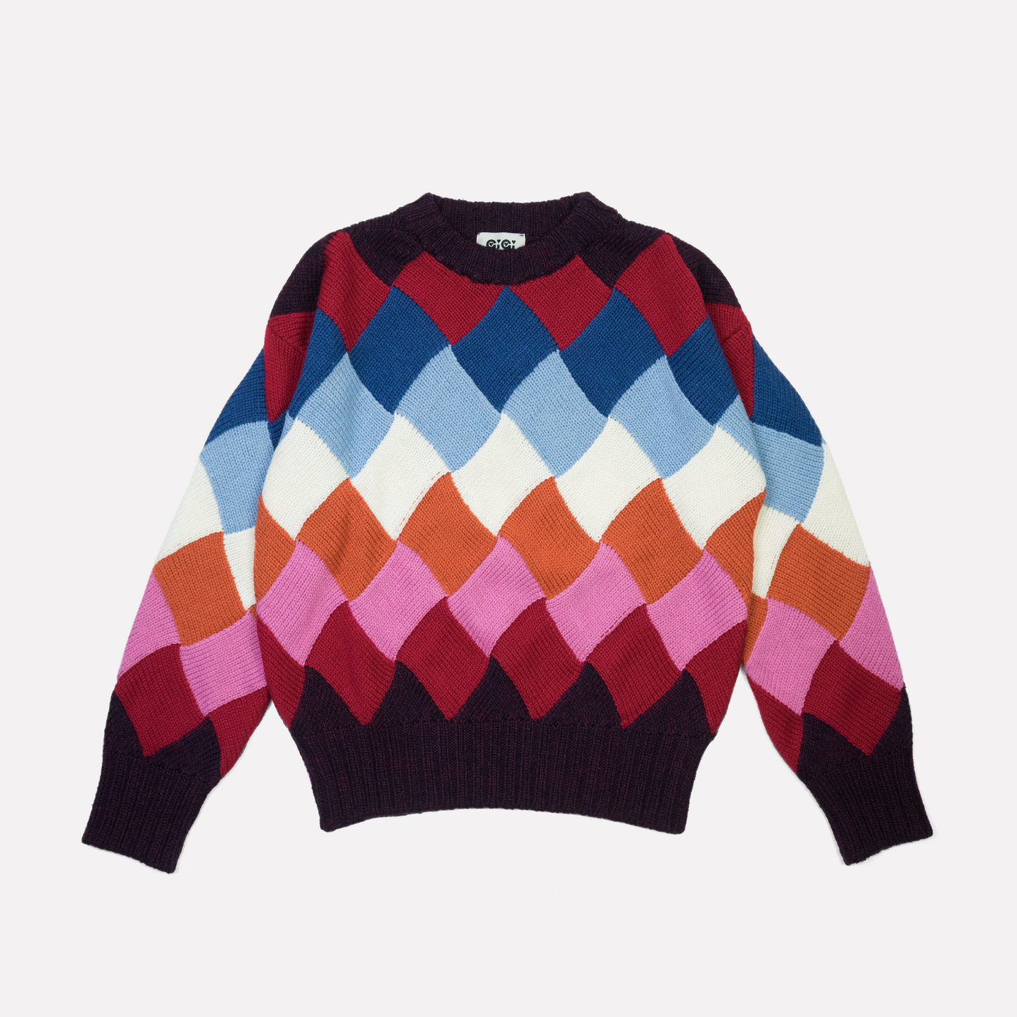Basket-Weave Sweater in Multicolor