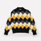 Basket-Weave Sweater in Yellow Multi