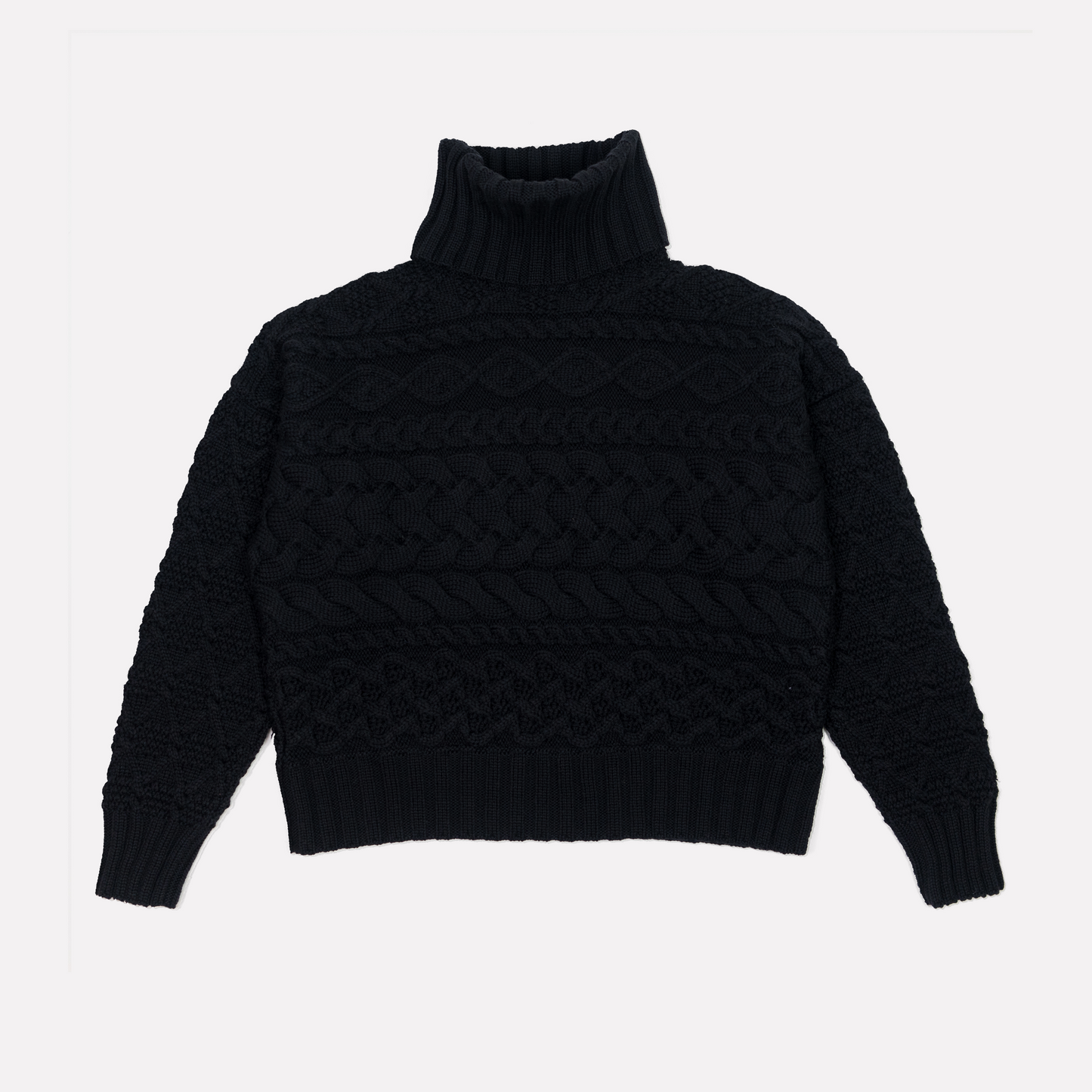 Cable Sweater in Black
