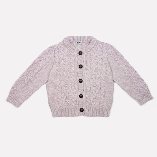 Cable Cardi in Lavender