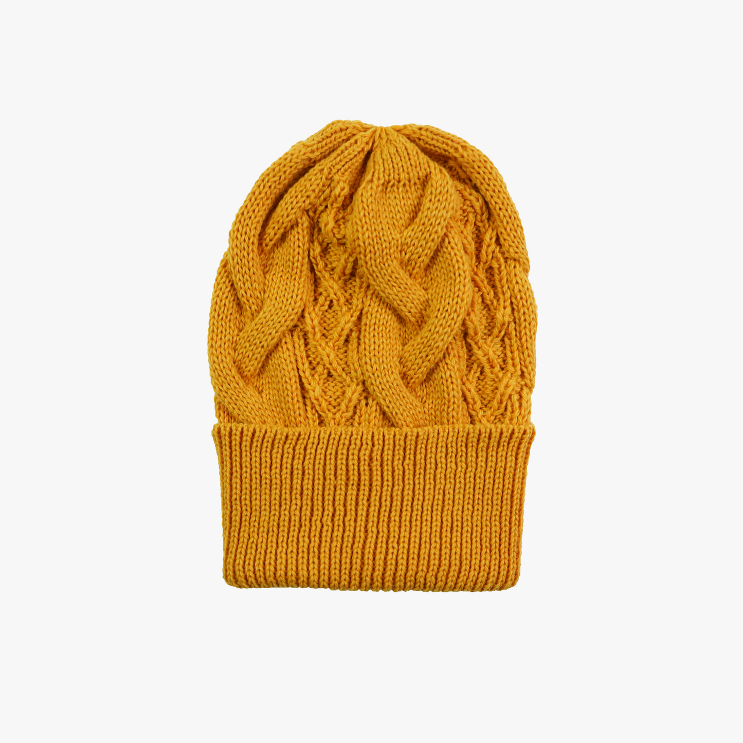 Cable Hat in Marigold