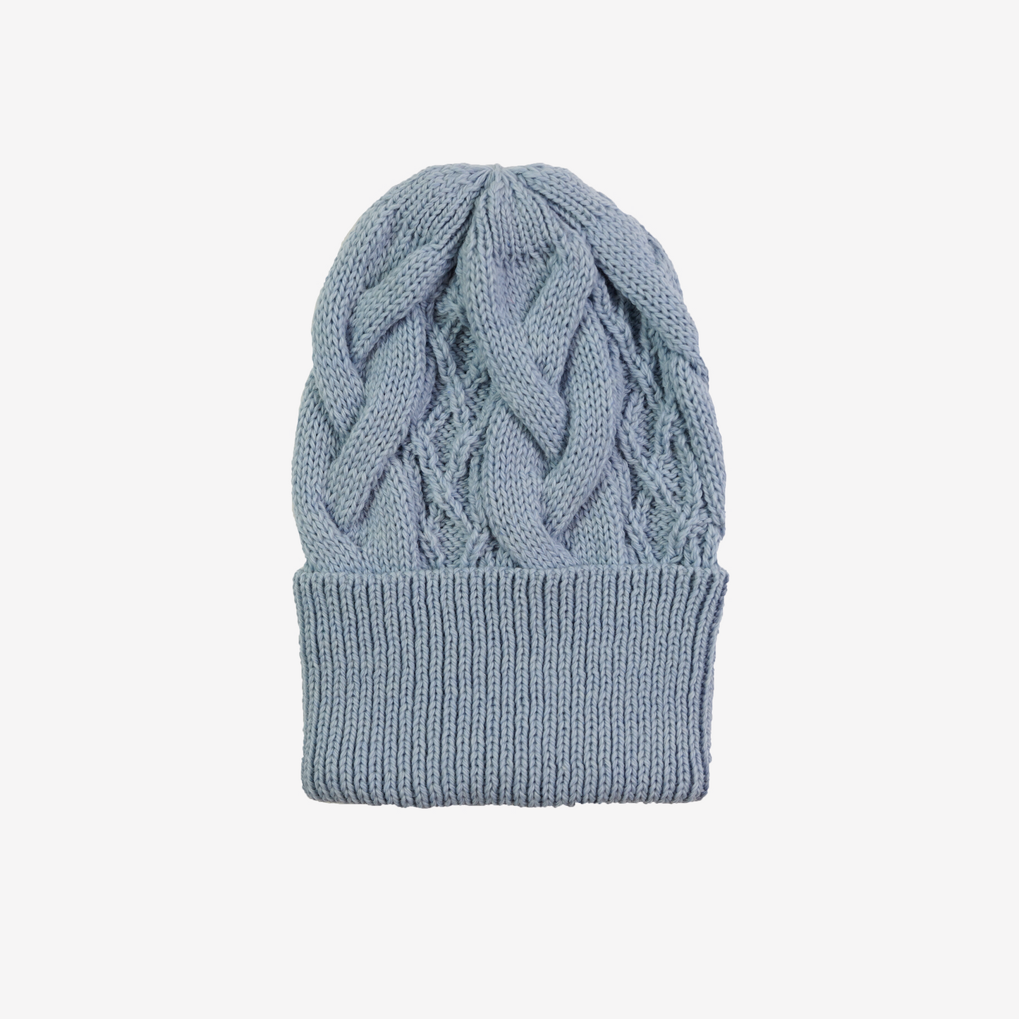 Cable Hat in Light Blue
