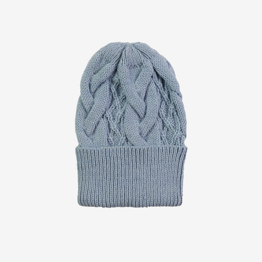 Cable Hat in Light Blue