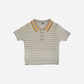 Crochet Polo Top in Beige