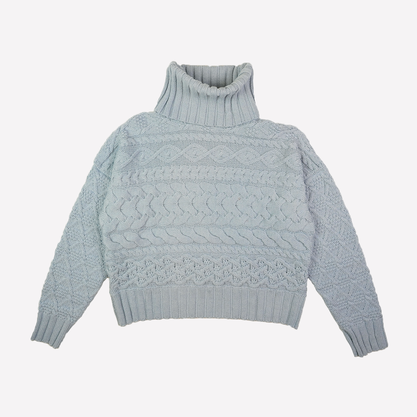 Cable Sweater in Light Blue