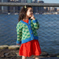 Flower Chain Cardi mini in Bright Green