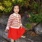 Mismatch Cardigan Mini in Multi Orange