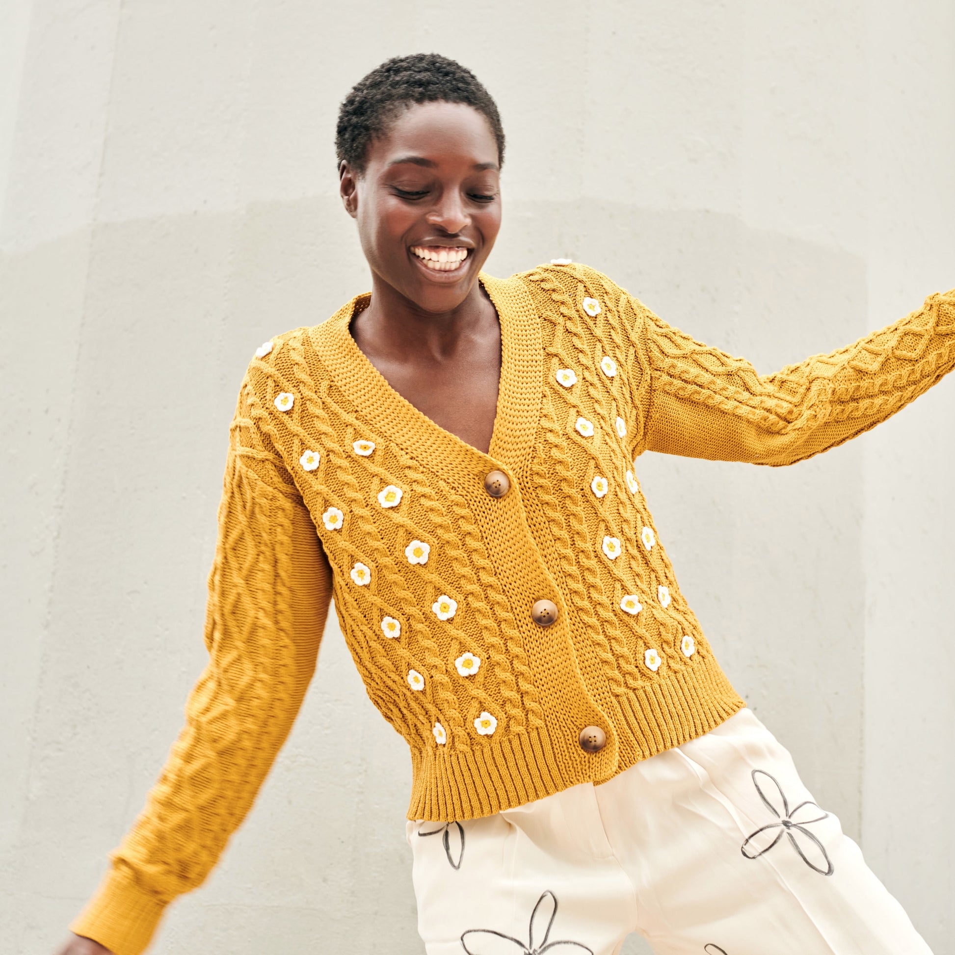 Mustard Yellow Cable Knit Sweater Womens DressBerry Women Mustard