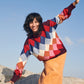 Basket-Weave Sweater in Multicolor