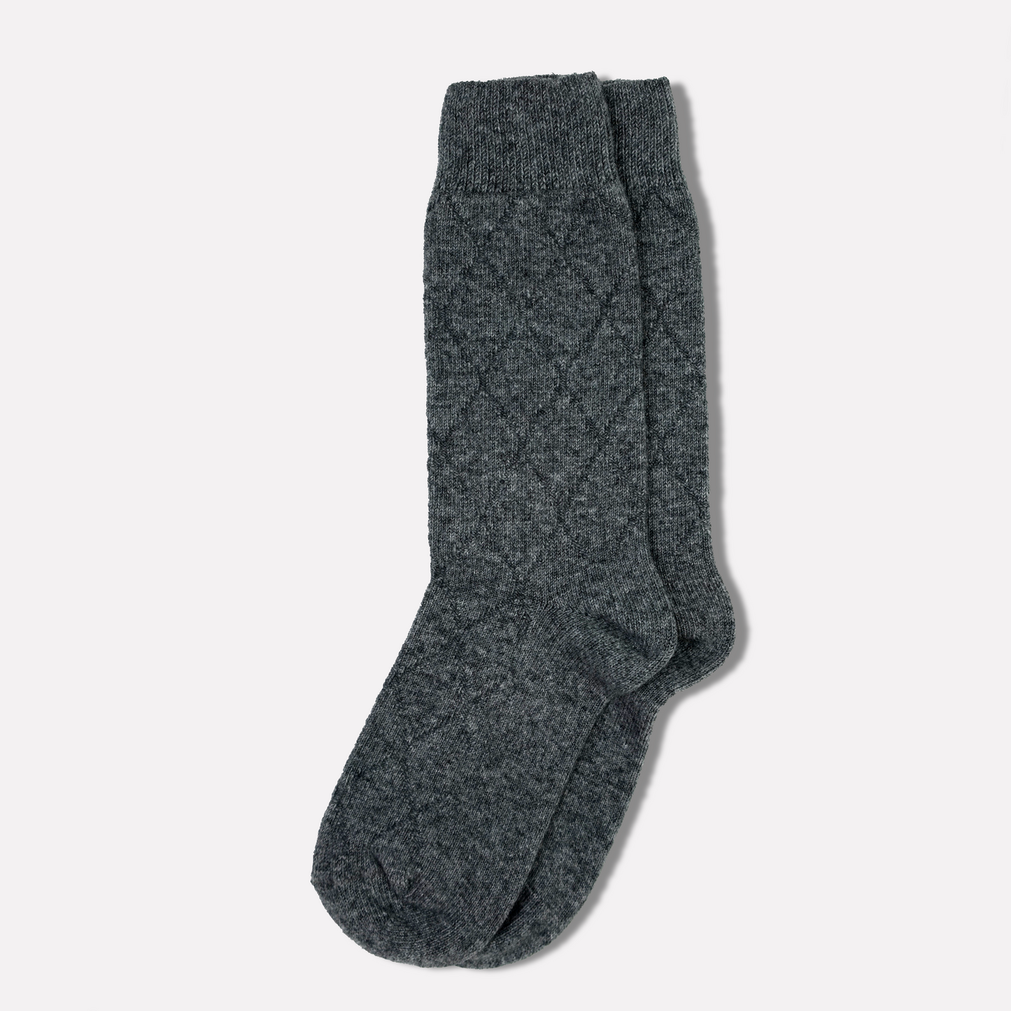 Quilted Socks in Grey