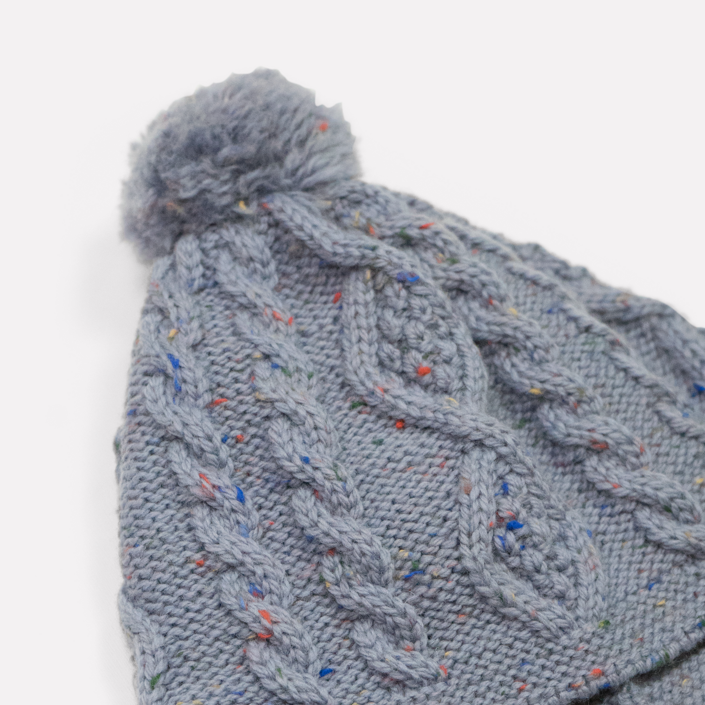 Cable Hat in Denim Blue