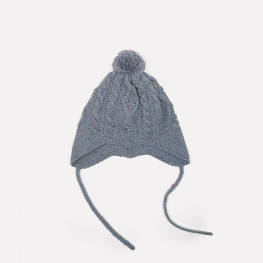 Cable Hat in Denim Blue