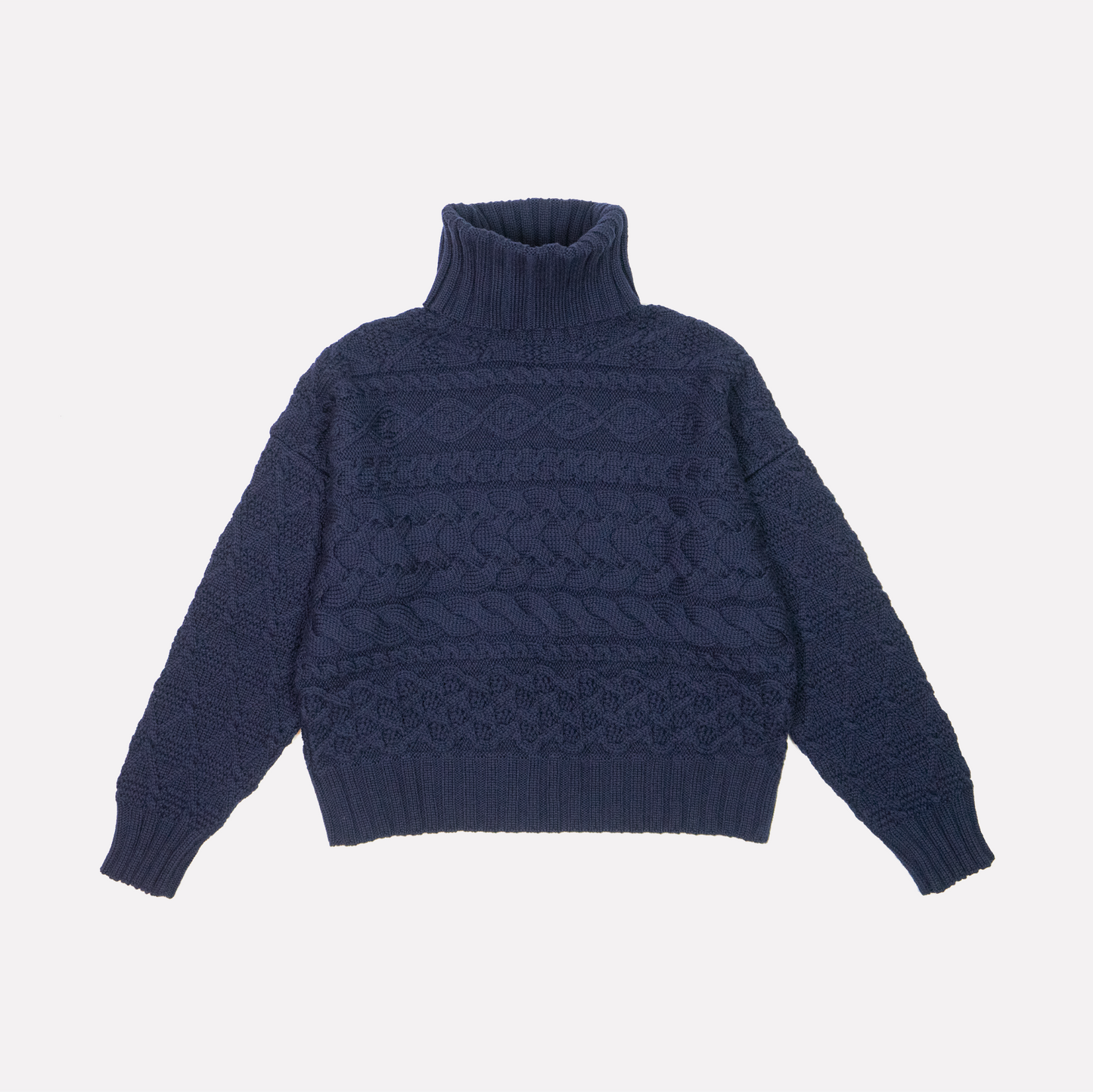 Cable Sweater in Navy